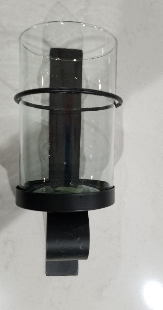 Candle wall sconce {hammered metal}
